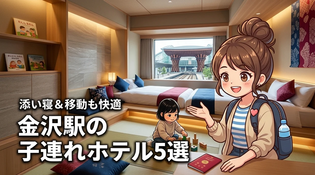 金沢駅で子連れ向けのホテルはどこが良い？添い寝や移動のしやすさで選ぶおすすめ5選