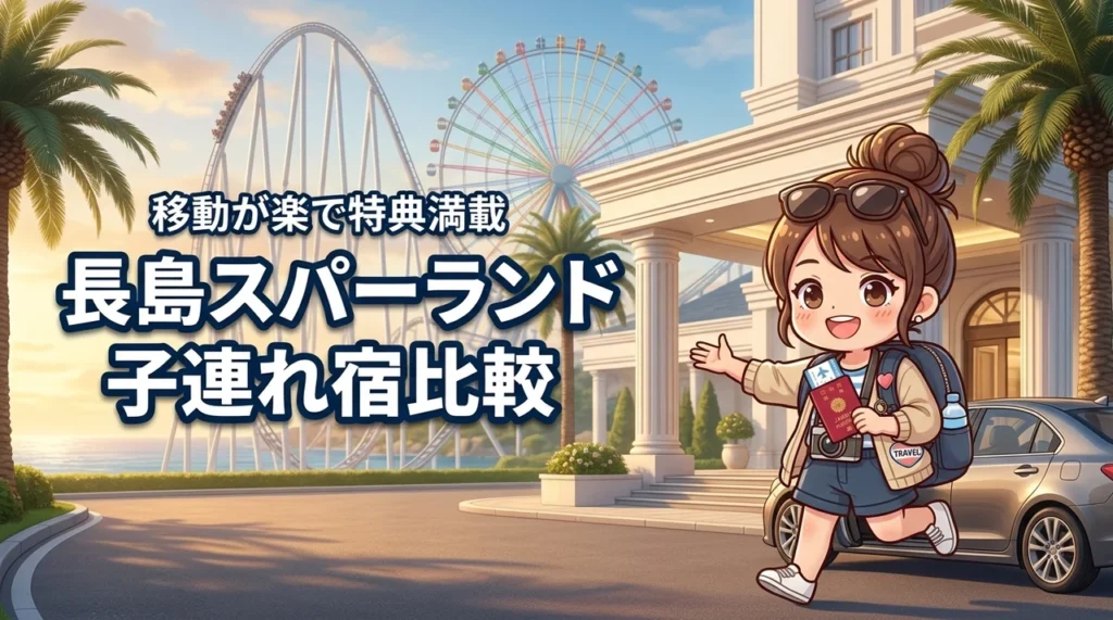 長島スパーランド周辺の子連れホテルで迷ったら？移動が楽で特典満載の宿を比較