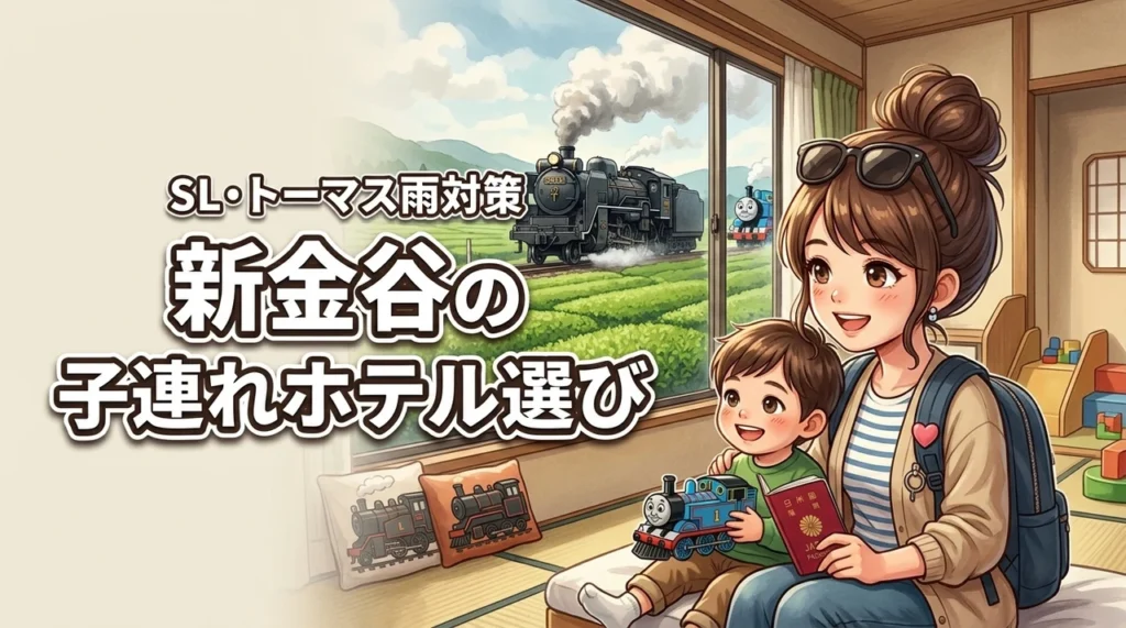 【新金谷】子連れ宿泊のメリットは？SLやトーマス号に便利なホテル選びと雨天対策